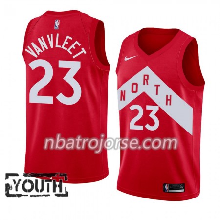 Barn Toronto Raptors Tröja Fred Vanvleet 23 2018-19 Nike Röd Swingman